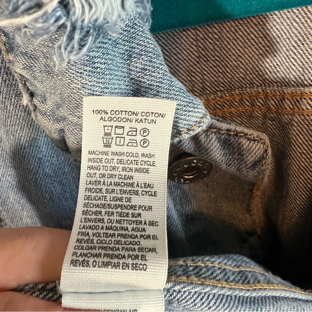 Lucky Brand Denim Distressed Jean Jacket Size XL - Picture 5 of 5